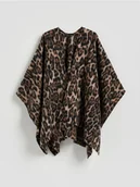 Swetry damskie - Reserved - Ponczo w panterkę - wielobarwny - miniaturka - grafika 1