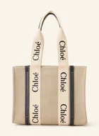 Torebki damskie - Chloé Torba Shopper Woody Medium beige - miniaturka - grafika 1