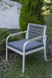 Krzesło Ogrodowe Aluminiowe Fotel Na Balkon Taras Patio - Fotele i krzesła ogrodowe - miniaturka - grafika 1