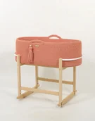 Łóżeczka i kojce - Kosz Mojżesza BOHO Handmade z kołyską - blush - miniaturka - grafika 1