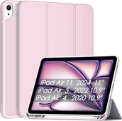 Etui do tabletów - Sonlaryin Etui iPad Air 11 2024 Różowe z Uchwytem na Apple Pencil Auto Wake - miniaturka - grafika 1