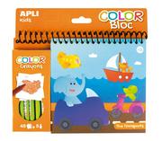 Zabawki kreatywne - Apli Kids Kolorowanka z kredkami Transport - miniaturka - grafika 1