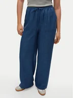 Spodnie damskie - Vero Moda Spodnie materiałowe Melaney 10316385 Granatowy Loose Fit - miniaturka - grafika 1