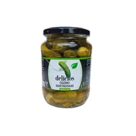 Pasztet i przetwory mięsne - Ogórki marynowane lekko kwaśne "Delicios" 720ml - miniaturka - grafika 1