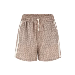 Damskie Spodenki GUESS ALETHEA SHORT V3GD01WFAK0-P17X – Brązowy - Spodenki damskie - miniaturka - grafika 1