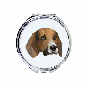 Beagle Lusterko kieszonkowe Pies geometryczny - Lusterka do makijażu - miniaturka - grafika 1