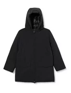 Kurtki i płaszcze dla chłopców - Champion Legacy Outdoor B-Neoprene Poly-Plain Woven Hooded Kurtka dla dzieci i młodzieży, Czarny, 13-14 lat - miniaturka - grafika 1