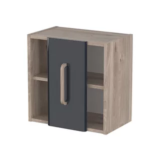 Szafka łazienkowa wisząca Krofam Comfy 50 cm dąb castello/antracyt połysk 147-0115 - Szafki łazienkowe - miniaturka - grafika 1