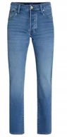 Spodnie męskie - JACK AND JONES JEANSY MĘSKIE PROSTE NIEBIESKIE ZAMEK PLUS SIZE 44/30 J7A - miniaturka - grafika 1