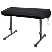 Akcesoria do instrumentów klawiszowych - Pokrywa fortepianu, ochrona przed kurzem, osłona klawiatury, osłona na klawiaturę fortepianową, na 88 klawiszy, rozciągliwa, czarna - miniaturka - grafika 1