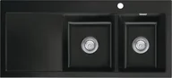 Zlewozmywaki - SystemCeram MERA DOUBLE | komora PRAWA | NIGRA 87 (czarny mat) (50780187) - miniaturka - grafika 1