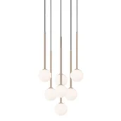 Lampy sufitowe - Molekułowa lampa wisząca Arcturus P0574-07F-F7AA Zumaline biały złoty - miniaturka - grafika 1