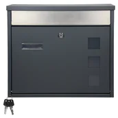 Skrzynki na listy - Skrzynka na listy 36x315x115 cm antracyt stal nierdzewna - miniaturka - grafika 1