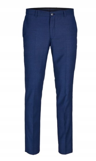 JACK&JONES SUPER SLIM MĘSKIE SPODNIE ELEGANCKIE GRANATOWE 42 J9A