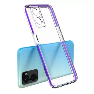 Spring Case etui Realme 9i, Oppo A36 / A76 / A96 silikonowy pokrowiec z ramką jasnoniebieskie - Etui i futerały do telefonów - miniaturka - grafika 3