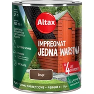 Farby i impregnaty do drewna - Impregnat do drewna ogrodowego JEDNA WARSTWA 0,75 l Brąz Altax - miniaturka - grafika 1