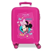 Walizki - Joumma Disney Enjoy Minnie różowa walizka kabinowa 33 x 50 x 20 cm sztywne tworzywo ABS boczne zapięcie szyfrowe 28,4 l 2 kg 4 koła podwójny bagaż ręczny, Różowy kolor, walizka kabinowa - miniaturka - grafika 1