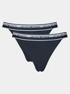 Majtki damskie - Emporio Armani Underwear Komplet 2 par stringów 164522 4R227 00135 Granatowy - miniaturka - grafika 1
