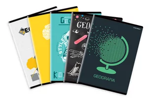 Brulion w kratkę, A5, Geografia, mix wzorów - Zeszyty szkolne - miniaturka - grafika 1