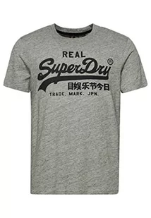 Superdry Koszulka męska z nadrukiem, Athletic Grey Marl, XXL - Koszulki męskie - miniaturka - grafika 1