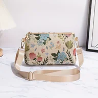 Torebki damskie - TEMU Prosta i Stylowa Damska Torba na Ramię, Haftowana Torebka na Ramię, Nowy Portfel w Kwiatowy Wzór - miniaturka - grafika 1