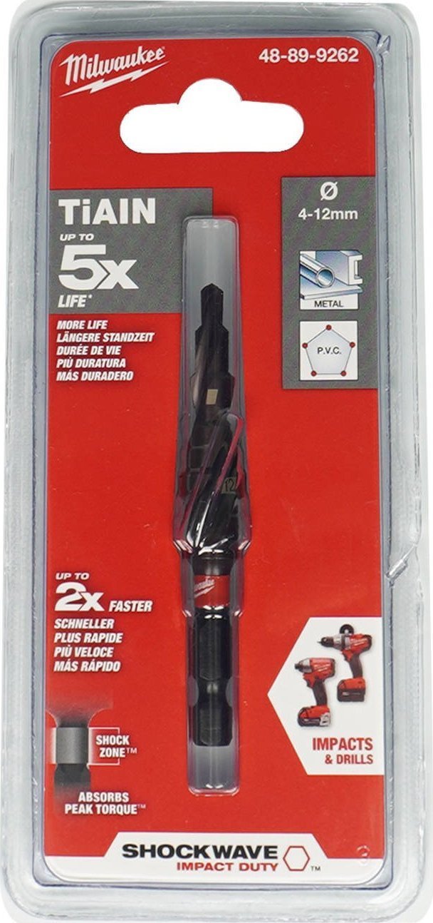Milwaukee Wiertło Wiertło stopniowe udar SHW 4-12/2 mm 48899262