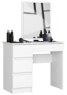 Toaletki - Fabryka mebli akord TOALETKA KOSMETYCZNA Z LUSTREM T-6/SL 500x600 LEWA BIAŁA T-6/SLCLPLEWBIA - miniaturka - grafika 1