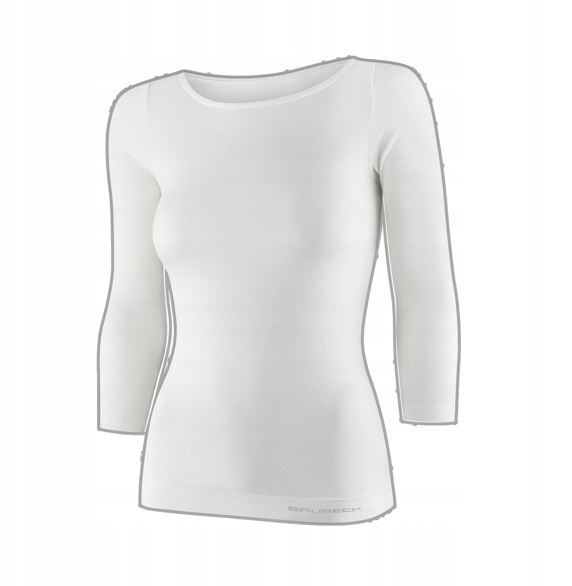 LS1628W Koszulka damska z rękawem 3/4 COMFORT MERINO kremowy L