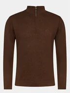 Swetry męskie - INDICODE Sweter Liliamos 35-698 Brązowy Regular Fit - miniaturka - grafika 1