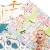 Maty piankowe - Mata Piankowa Dwustronna Edukacyjna Składana Dla Dzieci Duża 150X200 Pianka - miniaturka - grafika 1