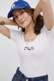 Koszulki i topy damskie - Fila t-shirt damski kolor biały - grafika 1