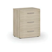 Szafki biurowe - Komoda biurowa do biurka PRIMO WOOD, 740 x 600 x 420 mm, dąb naturalny - miniaturka - grafika 1