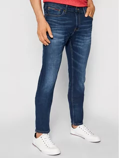 Spodnie męskie - Tommy Jeans Jeansy Scanton DM0DM09553 Granatowy Slim Fit - grafika 1