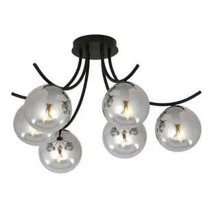 Emibig BOSTON 6 BLACK/GRAFIT 1110/6 lampa sufitowa czarna szkolne klosze 1110/6 - Lampy sufitowe - miniaturka - grafika 1