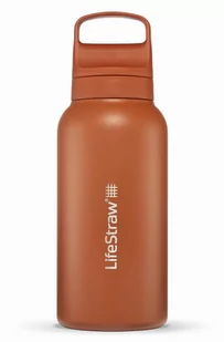 Butelka termiczna z filtrem do wody LifeStraw Go 2.0 Steel 1000ml Kyoto Orange - Shakery i bidony sportowe - miniaturka - grafika 1