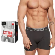 Majtki męskie - BOKSERKI męskie Gatta Cotton Boxer majtki z bawełny GRAFIT - XXL - miniaturka - grafika 1