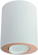 Lampy sufitowe - Nowodvorski LAMPA sufitowa SET 8896 minimalistyczna OPRAWA downlight metalowa tuba biała złota 8896 - miniaturka - grafika 1