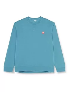 Wrangler Męska bluza Sign Off Crew, Storm Blue, M - Bluzy męskie - miniaturka - grafika 1