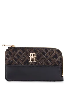 Tommy Hilfiger Portfel damski Kobiety Sztuczna skóra czarny wzorzysty, ONE SIZE - Portfele - miniaturka - grafika 1