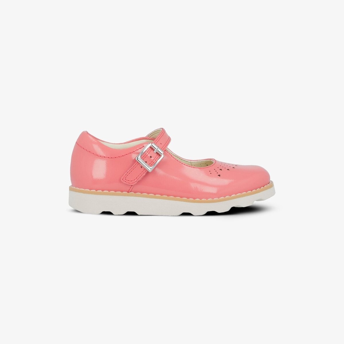 CLARKS PÓŁBUTY DZIECIĘCE RÓŻOWE LAKIEROWANE Z KLAMRĄ 20 6IA