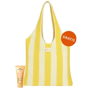 Nuxe Sun, zachwycający krem do opalania twarzy, SPF 50, 50 ml + torba plażowa gratis - Balsamy i kremy do opalania - miniaturka - grafika 1