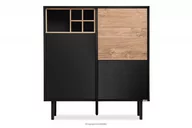 Komody - Loftowa komoda na czarnych wysokich nogach LOFTY Konsimo - miniaturka - grafika 1