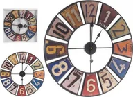 Zegary - Gift Decor Zegar Ścienny Wielokolorowy Retro Metal 60 x 4,5 x 60 cm - miniaturka - grafika 1