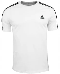 KOSZULKA MĘSKA ADIDAS ESSENTIALS SINGLE JERSEY 3-STRIPES TEE BIAŁA r XL - Koszulki męskie - miniaturka - grafika 1