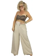 Spodnie damskie - Luźne damskie spodnie palazzo szeroka nogawka wysoki stan LENA - miniaturka - grafika 1