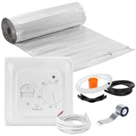Ogrzewanie podłogowe - Mata grzewcza pod panele MISSION AIR MAL-160W/m² 6m² (12mb x 50cm) + regulator Aries Biały - miniaturka - grafika 1