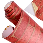 Okleiny - Folia rolka samoprzylepna okleina tapeta cegła 1,22x50m - miniaturka - grafika 1