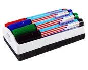 Tablice i flipcharty - GRANIT MARKER DO TABLIC M460 4 KOLORY +GĄBKA - miniaturka - grafika 1