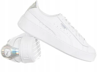 Buty damskie Puma Basket Platform Iridescent Jr 370828-01 sneakersy białe - Sneakersy damskie - miniaturka - grafika 1