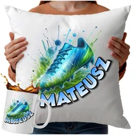 Gadżety dla niej i dla niego - Kubek Poduszka Piłka Nożna 330ml 40x40cm Z Napisem Prezent Dla Dziecka - miniaturka - grafika 1